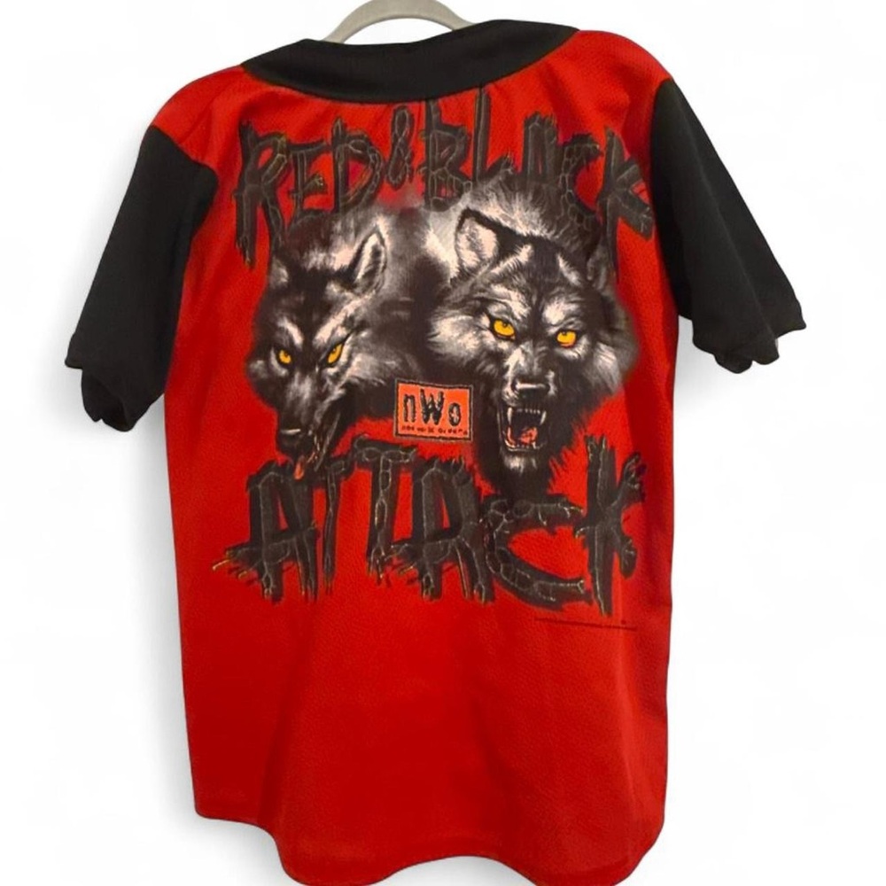 Vintage Y2K WCW nWo New World Order Wolfpac jersey size S
WCW